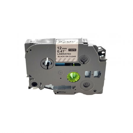 Labels - Labels compatible Brother TZe-131 12mm x 8m Black/clear gray box