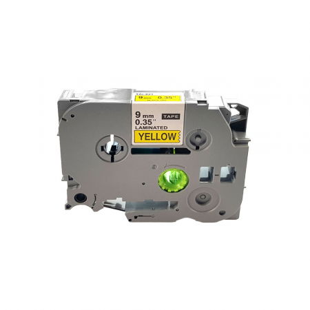 Brother Labels - Labels compatible Brother TZe-621 9mm x 8m black/yellow gray box