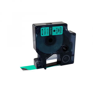 Etichete LabelManager - Etichete 12mm x 7m negru/verde compatibile Dymo S0720590 45019, pentru gama Dymo Labelamanger si Aimo D1600
