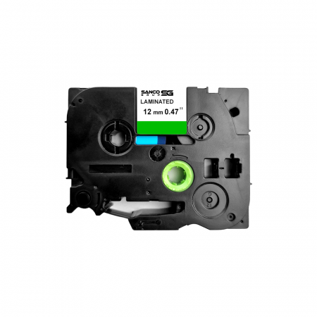 Etichete - Etichete SG compatibile Brother TZe-731 12mm x 8m negru verde Sanco Grup SG