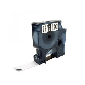 Industrial Permanent Polyester Labels - White polyester labels 12mm x 5.5m compatible Dymo 18483 S0718060 16959