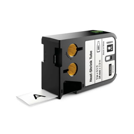 Industrial XTL labels - Professional heat shrink tube 24mm x 2.7m, black/white, Dymo XTL 1868811