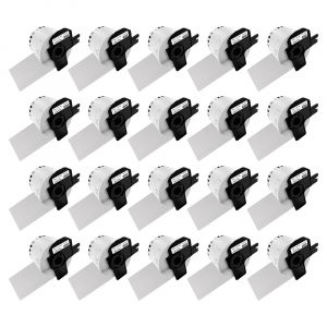 Labels - Set 20 Continuous labels DK-22205 62mm x 30.48m plastic holder included compatible Brother DK-22205 DK22205