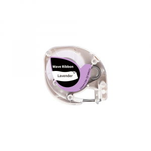 Satin (Aimo) Labels only for P12 - AIMO satin label tape 12mm x 2m, black/purple, wavy edges, only for AIMO P12PRO, Q5-WRV31