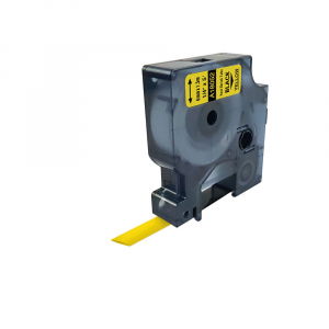 Aimo Compatible Dymo Industrial Heat-Shrink Tubes - Yellow shrink tube labels 6mm x 1.5m compatible Dymo 18052