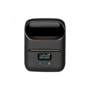 Printers - Thermal label printer M110 Black Bluetooth labeling machine with roll labels, battery Li-Ion 1500 mAh, data cable, adjustable tapes roller
