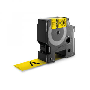 Labels - Heat shrink tube labels DYMO ID1 24mm x 1.5m Black/yellow 1805444 S0718340