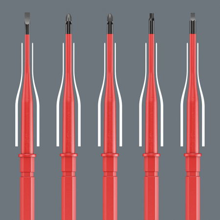 Bit surubelnita Kraftform Kompakt VDE WERA 67 iS TORX TX25 x 154 mm protectie anticoroziva izolatie rosie 05003439001 [7]