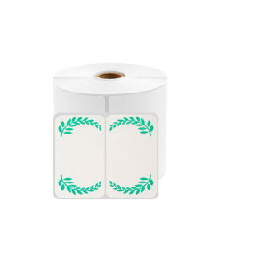 Etichete Aimo Phomemo M110 | M200 | M220 - Etichete termice duble 25 x 30 mm model ramuri maslin pentru imprimanta AIMO Phomemo M110 M200 M220 230 etichete