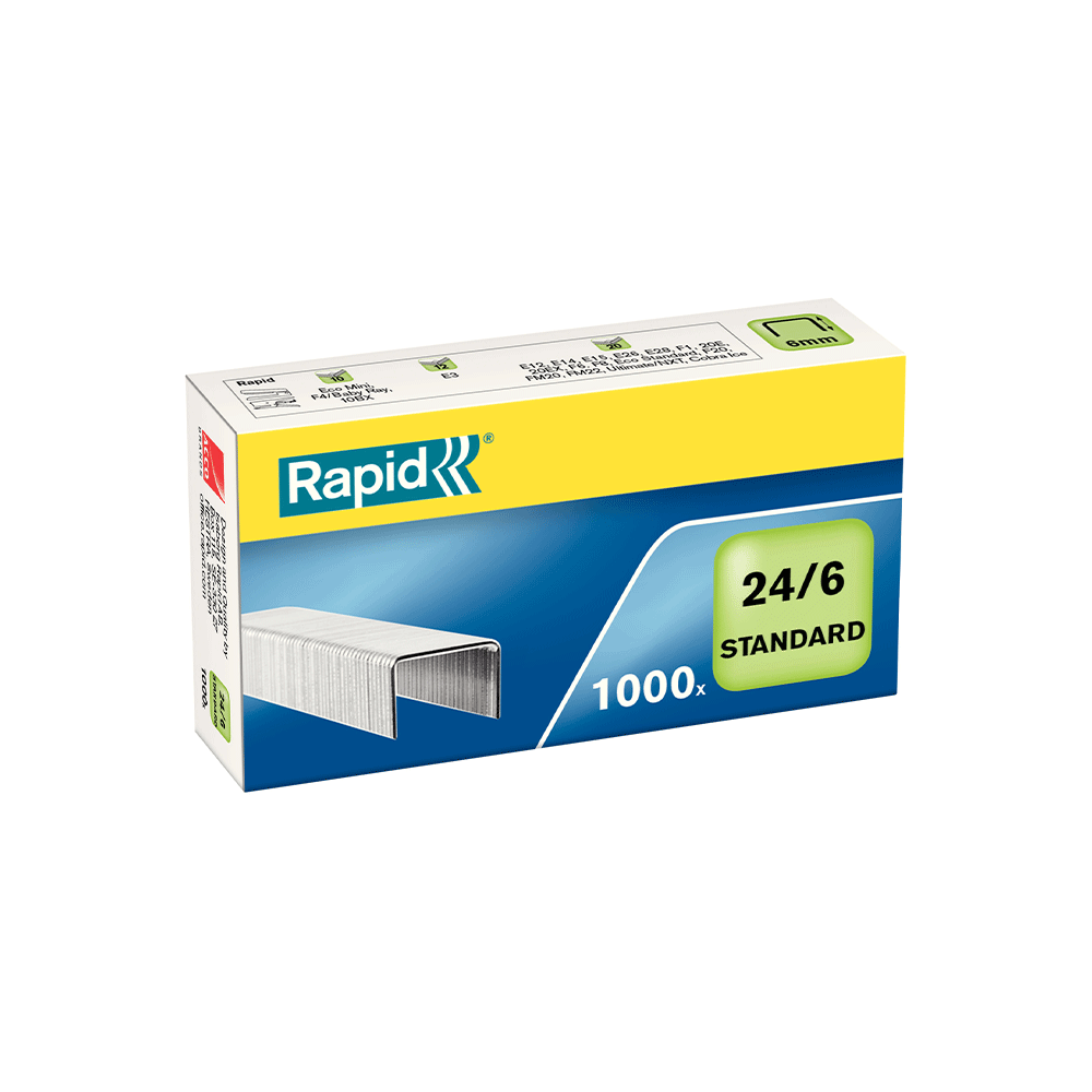 Rapid Staples - Rapid Staples 24/6 Standard, galvanized, 1000 pcs/box 24855600