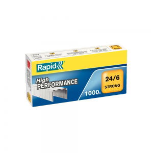 Capse de birou - Capse Rapid 24/6 Strong, otel galvanizat, 1000 bucati/cutie 24855800