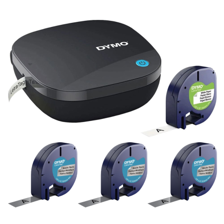 Letratag Label Printers - Set DYMO LetraTag LT 200B Bluetooth labeler 2172855 and 3 silver label tapes