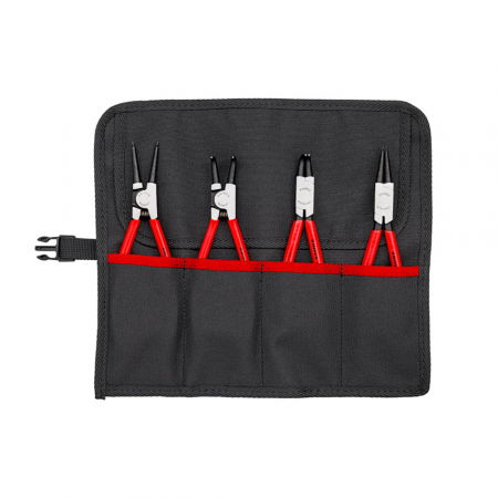 Scule si unelte pentru service moto - Set KNIPEX, 4 x clesti pentru inele de siguranta in husa durabila din poliester, inginerie de precizie, 170-180mm, 00 19 56