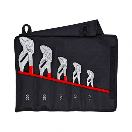 KNIPEX Hand Tools - Knipex Set, 5 x Wrench Pliers, Multi-Component Handles, 125-300mm, 001955S4