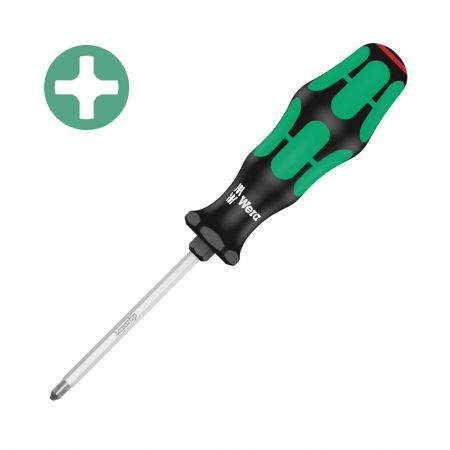 Hand tools - Wera Electrician Screwdriver 350 SK PH1 5 x 8 x 80 x 98 with Lasertip green anti-roll handle 05008751001