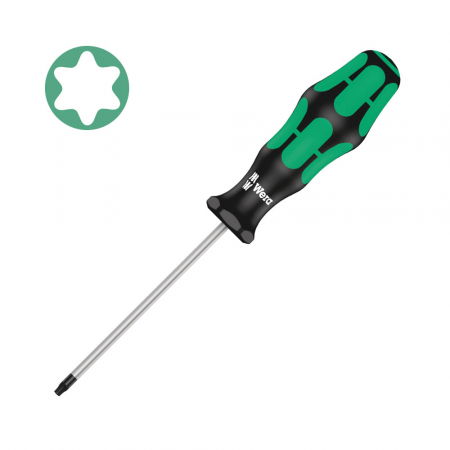 Scule de mana - Surubelnita Universala Wera 367 TORX TX15 4.0 x 80 x 98 protectie anticoroziva maner verde antirostogolire 05028008001