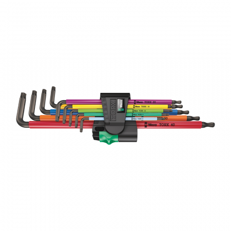 Tool Kits - Set 9 x Wera TORX hexagon keys L shape anti-corrosion protection multicolor 05024480001