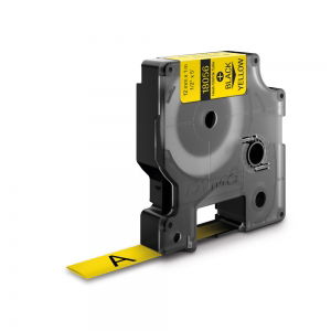 Dymo Original Industrial Heat-Shrink Tubes - Heat shrink tube labels DYMO DYMO ID1 12mm x 1.5m Black/yellow 18056