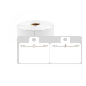 Etichete Aimo Phomemo M110 | M200 | M220 - Etichete haine fata dubla ureche perforata exterioara 50 x 19 mm plastic model aripi paun pentru AIMO Phomemo M110 M200 M220 250 etichete