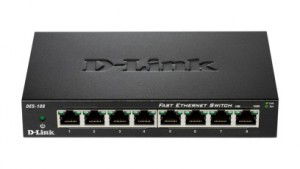 Retelistica & Supraveghere - Switch unmanaged  8 port-uri 10/100M, carcasa metalica, D-LINK 
