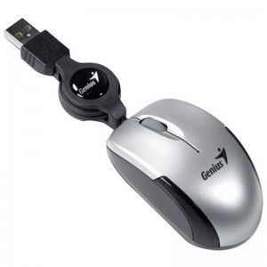 Sisteme PC & Periferice - MOUSE GENIUS "MicroTraveler v2", Silver, USB, notebook mouse 