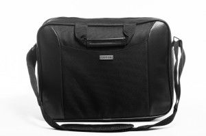 Laptop, Tablete & Telefoane - Geanta Notebook pana la 15.6", material din nylon, Negru, Dots SPACER 