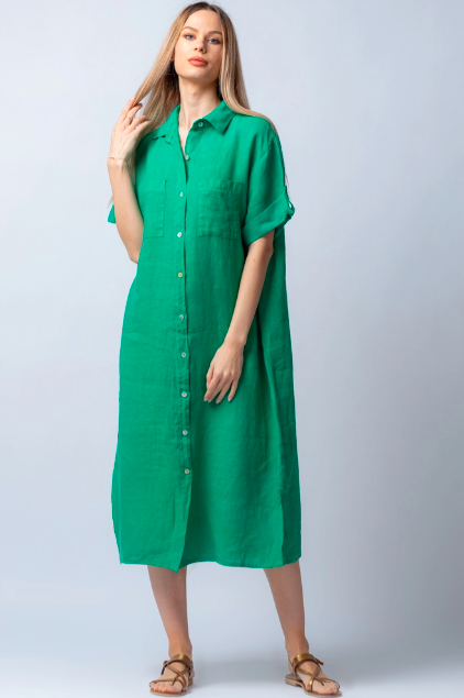 rochie camasa verde 