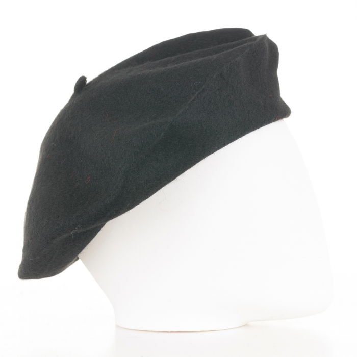 Bereta frantuzeasca neagra din stofa de lana [2]