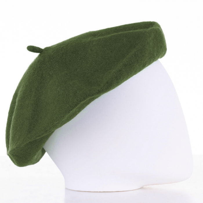 Bereta frantuzeasca kaki din stofa de lana [2]