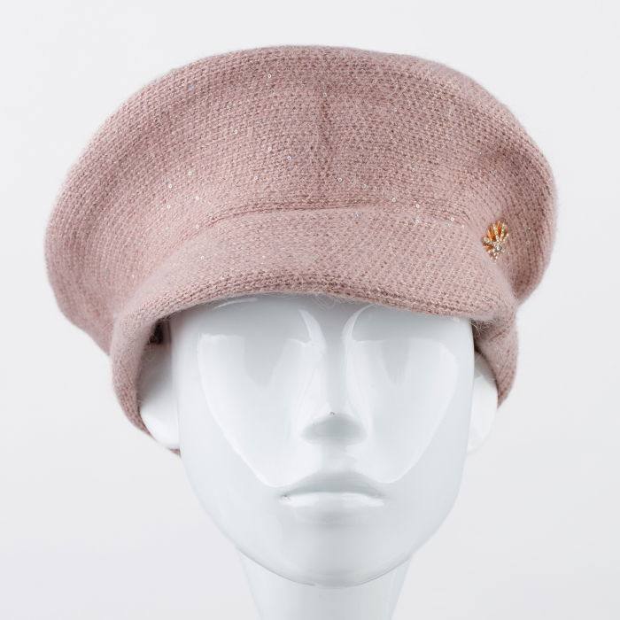 Bereta roz cu cozoroc mic si paiete foarte fine pe toata suprafata, captusita [2]