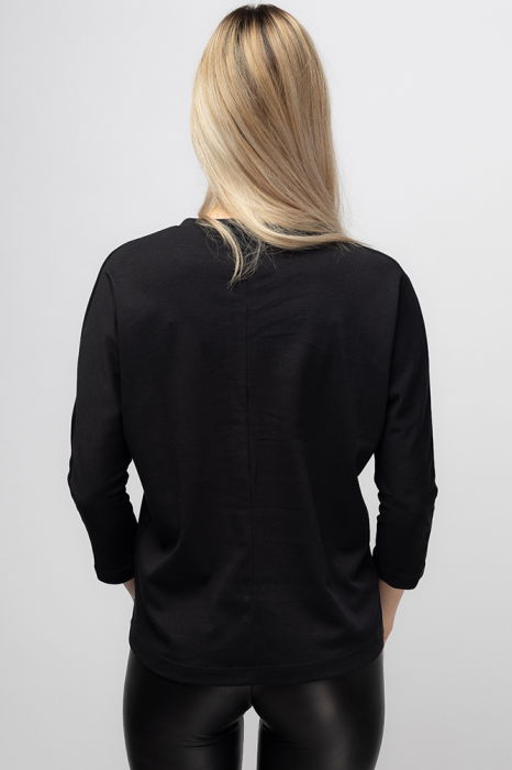 Tricou bleumarin cu imprimeu pisica colorata [4]