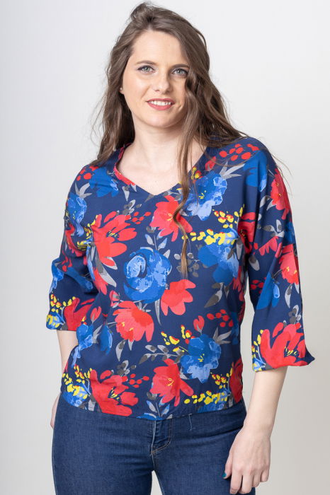 Bluza din vascoza cu imprimeu floral [2]