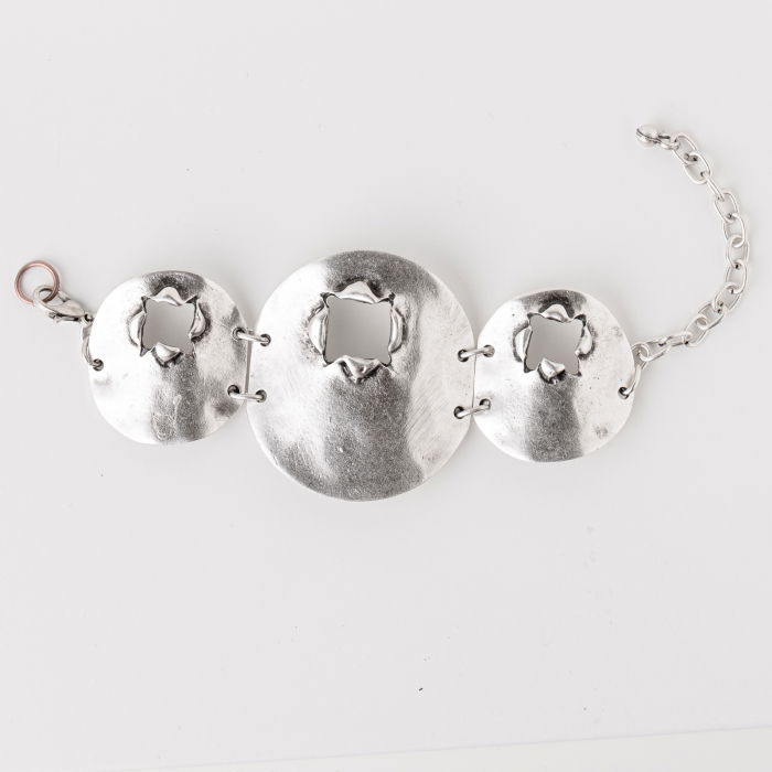 Bratara din zamac cu forma rotunda si gaura neregulata [2]