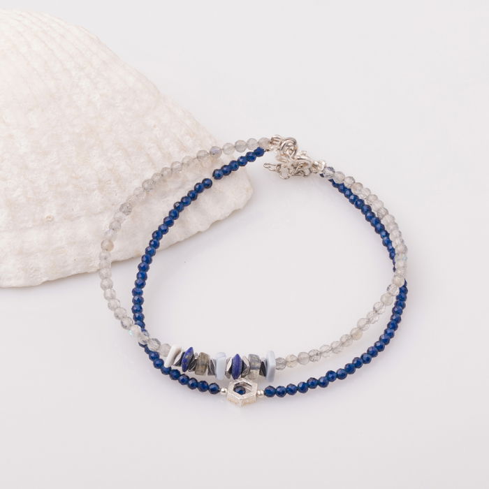 Bratara subtire din cubic zirconia si piesa din argint [3]