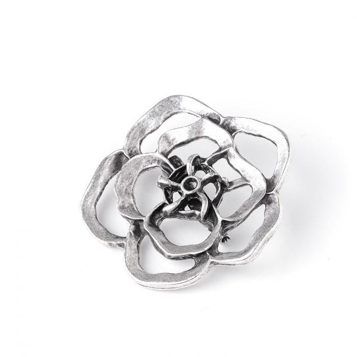 Brosa din ZAMAC sub forma de floare dubla cu cinci petale [2]