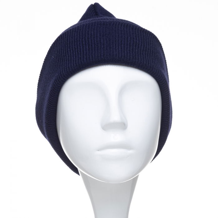 Caciula unisex model clasic tricotat, dublata in interior, bleumarin [2]