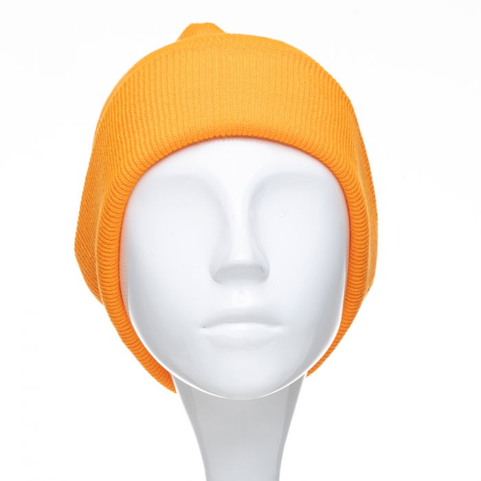 Caciula model clasic tricotat, dublata in interior, portocaliu [2]