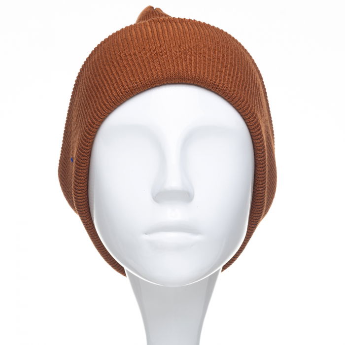 Caciula unisex model clasic tricotat, dublata in interior, caramiziu [2]