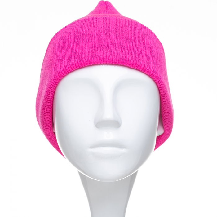 Caciula unisex model clasic tricotat, dublata in interior, fucsia [2]