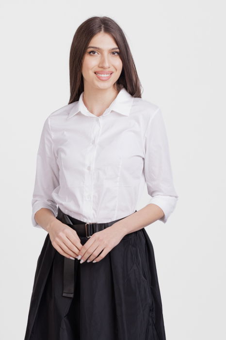 Camasa alba cambrata, cu guler clasic [1]