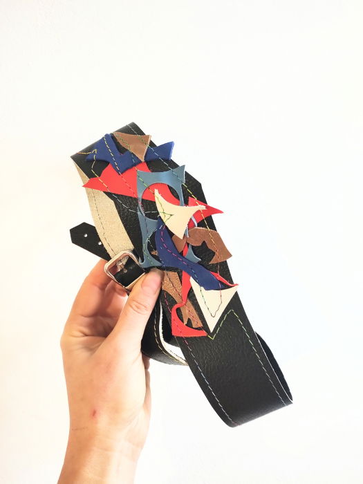 Centură unicat , multicoloră ,din piele naturală [2]