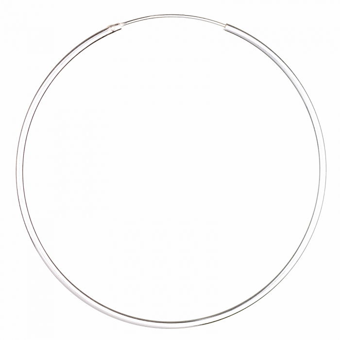Cercei Creole mari din argint 925, cu sectiune rotunda si diametru de 5.5 cm