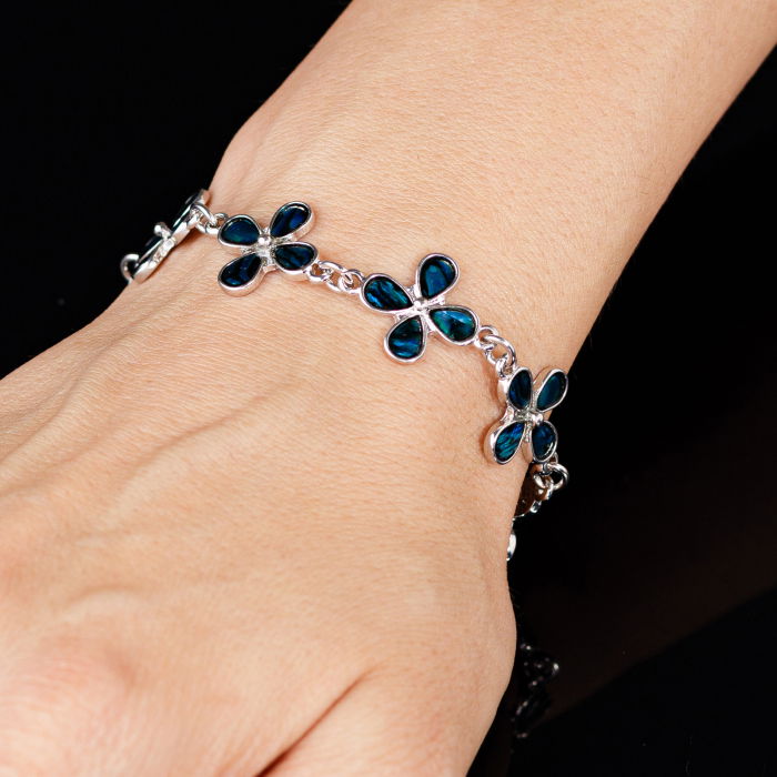 Bratara cu scoica naturala paua shell cu forme de inima [2]