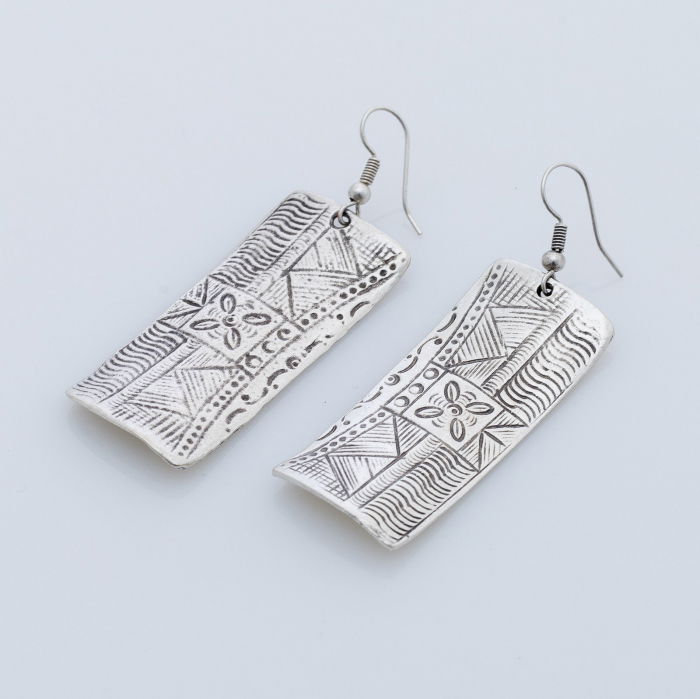 Cercei din zamac cu forma dreptunghiulara [4]