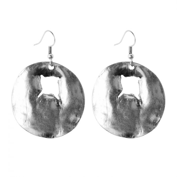 Cercei din zamac in forma de cerc cu gaura neregulata [2]