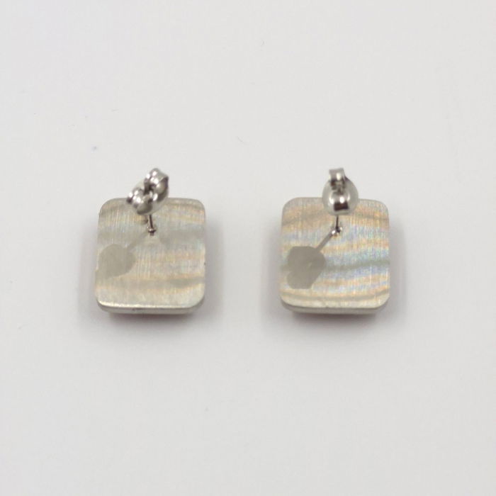 Cercei eleganti din otel inoxidabil cu coral rosu [2]