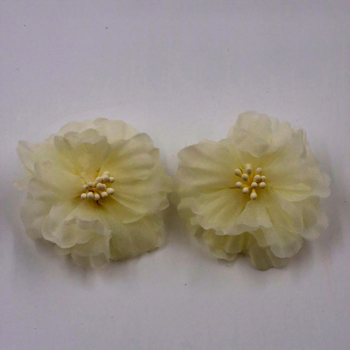 Cercei statement floare din voal alb [3]