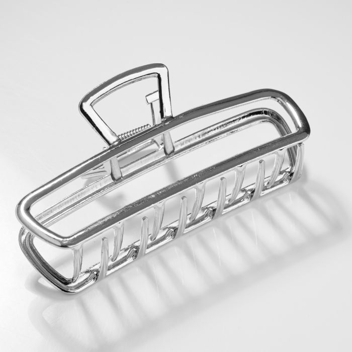 Clama par metalica dreptunghiulara, argintie [1]