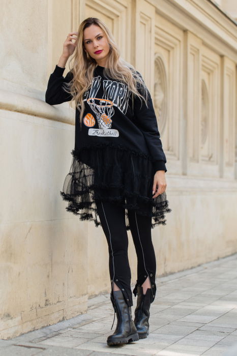 Colanti negri cu o cusatura argintie pe fata si capse [2]