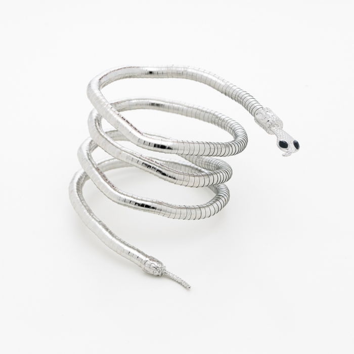 Colier argintiu si bratara din metal modelabil sub forma de sarpe [3]